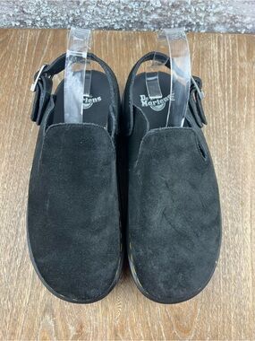 602 Dr. Martens ZEBZAG MULE Black Suede Slingback  Women’s 10 (unisex) men’s 9